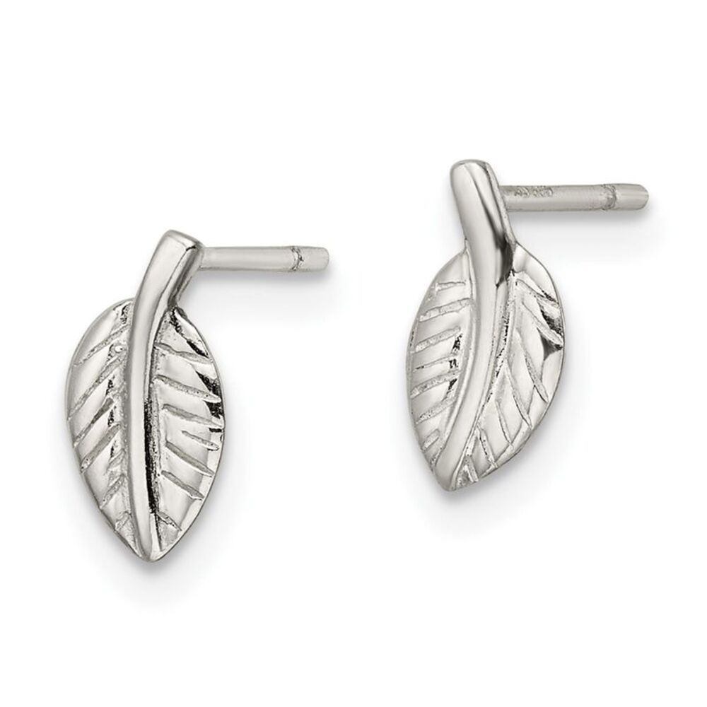 Kazi Luxury Sterling Silver Polished Tiny Leaf Po… - image 2